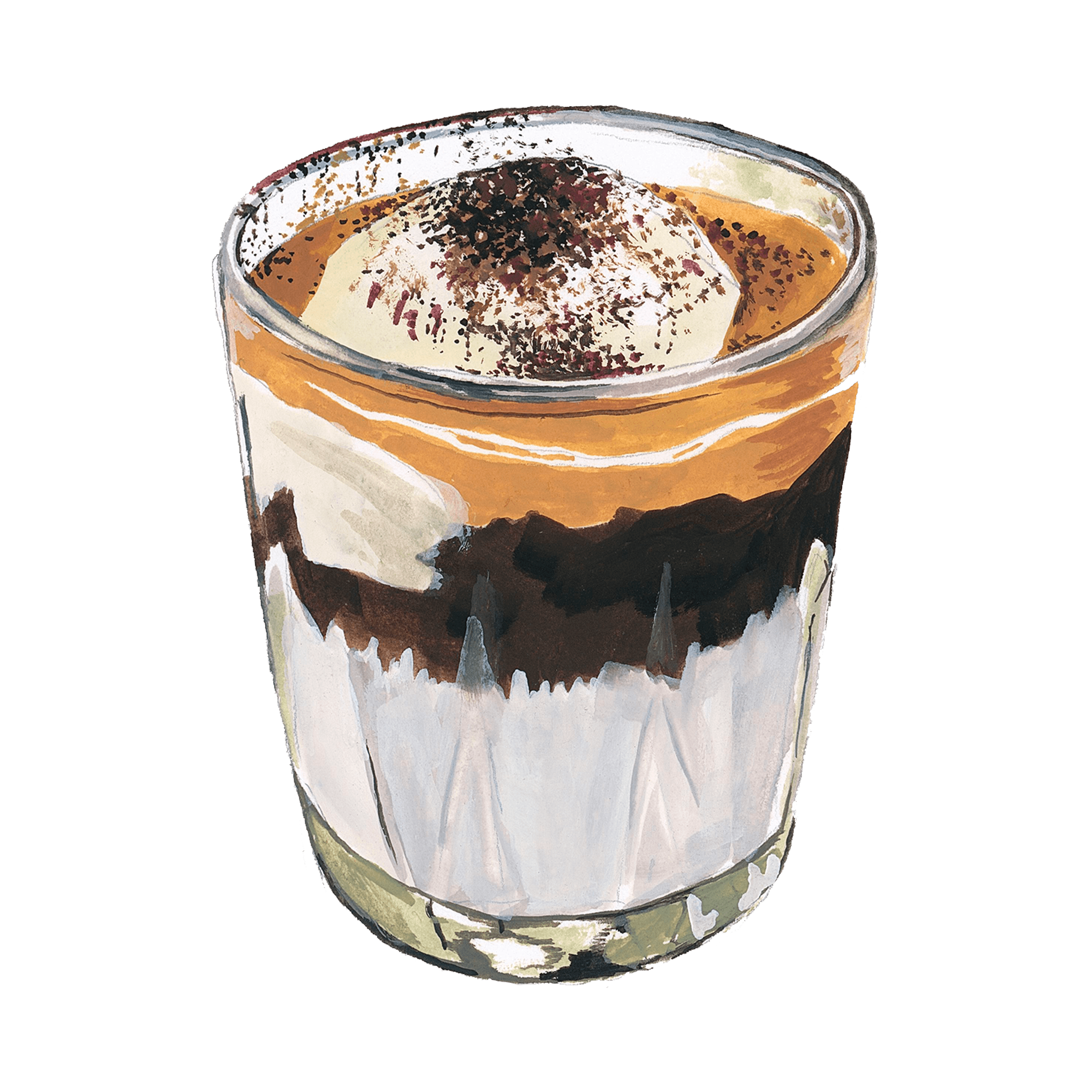 Illustrated affogato