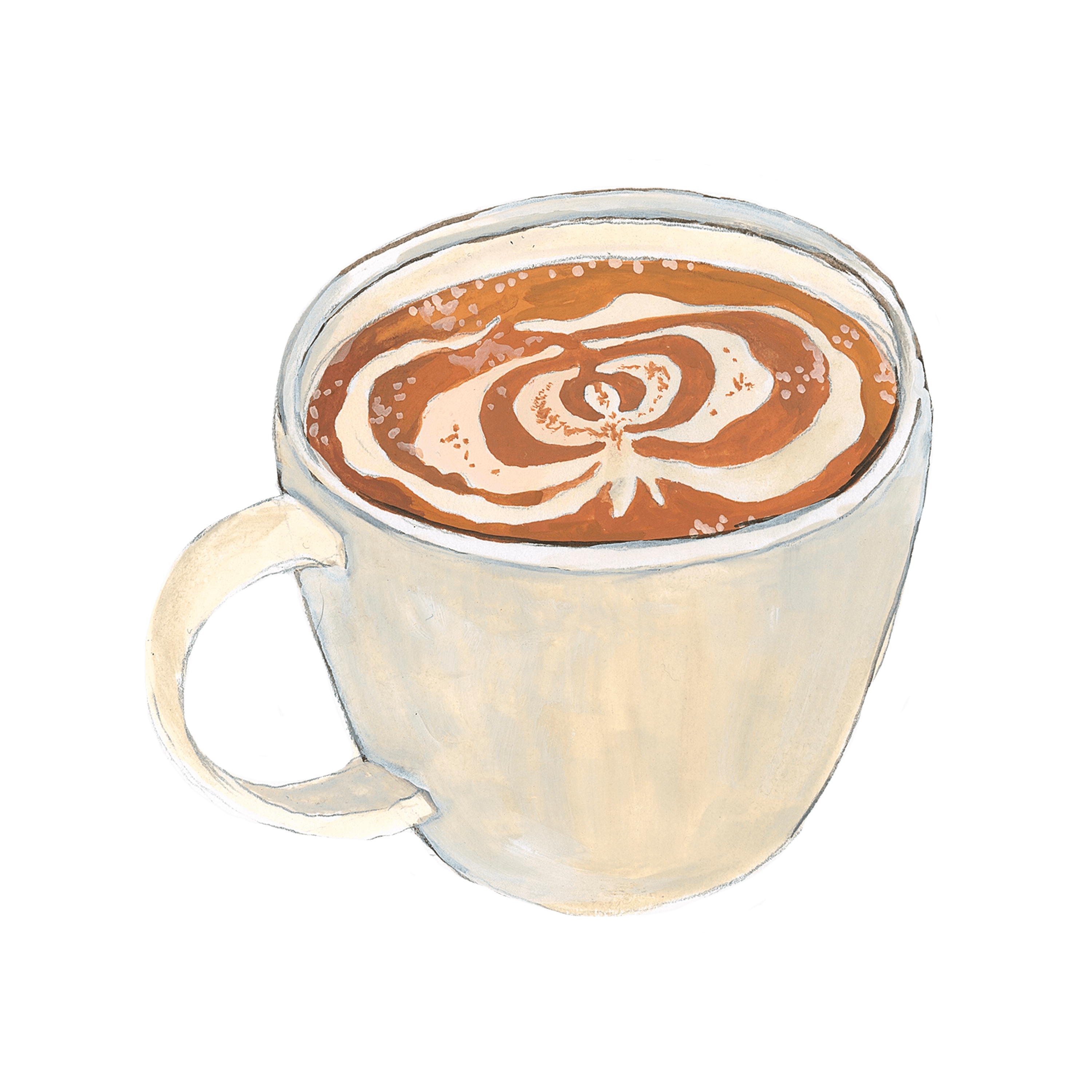 Illustrated latte